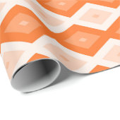 Papier Cadeau Motif diamant orange (Coin rond)