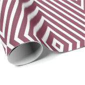 Papier Cadeau Motif diamant rose rétro (Coin rond)