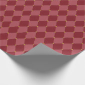 Papier Cadeau Motif diamant Ruby Argyle avec points dorés (Coin)