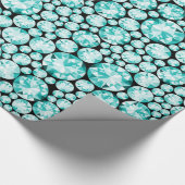 Papier Cadeau Motif diamant turquoise (Coin)