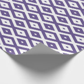 Papier Cadeau Motif diamant ultra violet et blanc (Coin)