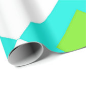 Papier Cadeau Motif diamant vert et bleu (Coin rond)