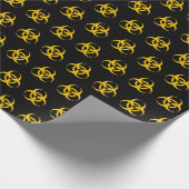 Papier Cadeau Motif d'icônes de risque biologique (Coin)