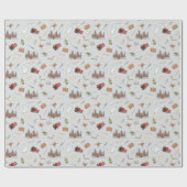 Papier Cadeau Motif d'icônes Harry Potter - Baby Shower (Plat)