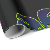 Papier Cadeau Motif d'illustration de feuille tropicale Monstera (Coin rond)