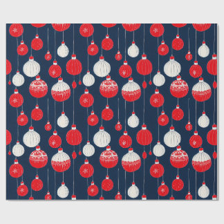 Papier Cadeau Motif d'illustration de Noël Retro Vintage