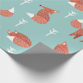 Papier Cadeau Motif d'illustration sans couture avec renard oran (Coin)