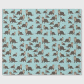 Papier Cadeau Motif d'illustrations de mignon Otter (Plat)