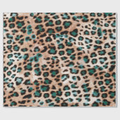 Papier Cadeau Motif d'impression animale Taches de léopard (Plat)