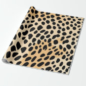Papier Cadeau Motif d'impression Cheetah (Déroulé)