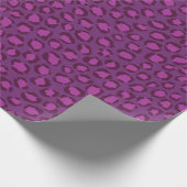 Papier Cadeau Motif d'impression chic violet blanc guépard (Coin)