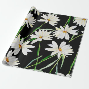 Papier Cadeau Motif d'impression d'aquarelle Chamomile