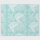 Papier Cadeau Motif d'impression de corail tropical (Plat)