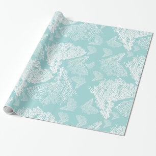 Papier Cadeau Motif d'impression de corail tropical