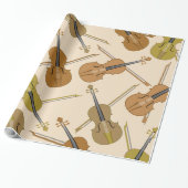 Papier Cadeau Motif d'impression de violon (Déroulé)