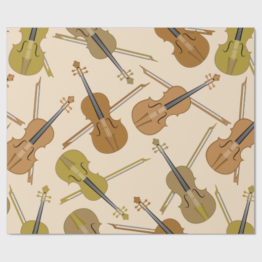 Papier Cadeau Motif d'impression de violon (Plat)