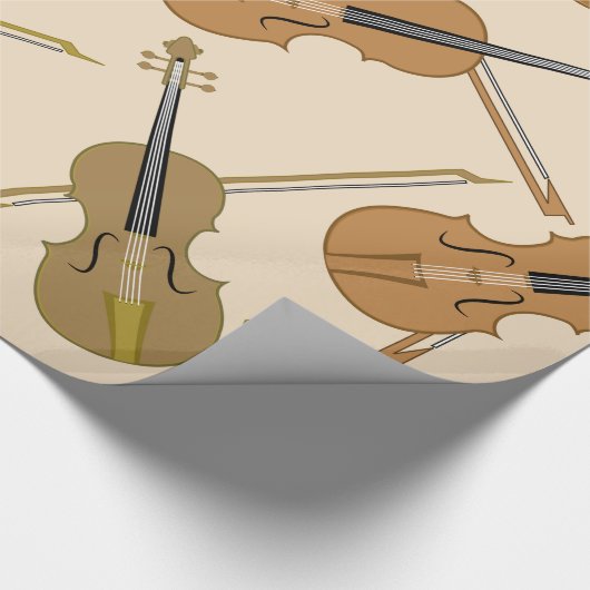 Papier Cadeau Motif d'impression de violon (Coin)