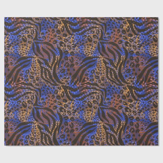 Papier Cadeau Motif d'impression Leopard et Zebra (Plat)