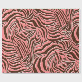 Papier Cadeau Motif d'impression zebra sans faille (Plat)