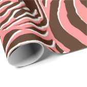 Papier Cadeau Motif d'impression zebra sans faille (Coin rond)