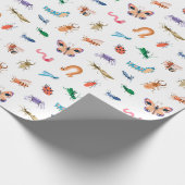 Papier Cadeau Motif d'insectes coloré mignon (Coin)