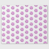 Papier Cadeau Motif Disco Pink Purple Moderne Blanc (Plat)