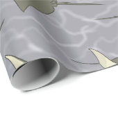 Papier Cadeau Motif d'océan de pastenague de Cownose (Coin rond)