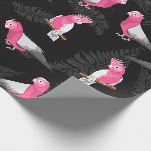 Papier Cadeau Motif d'oiseau aux coques roses (Coin)