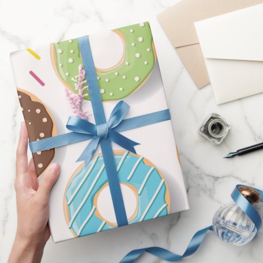 Papier Cadeau Motif Donuts (Cadeaux)