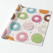 Papier Cadeau Motif Donuts (Déroulé)