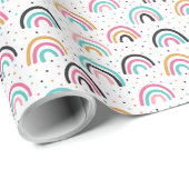 Papier Cadeau Motif Doodle Abstrait (Coin rond)