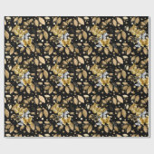 Papier Cadeau Motif d'or 06 pb noir BG (Plat)