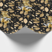 Papier Cadeau Motif d'or 06 pb noir BG (Coin)