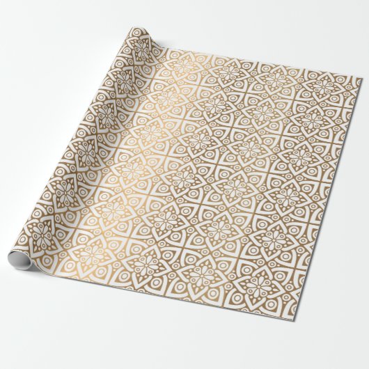 Papier Cadeau motif d'or arabe (Déroulé)