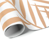 Papier Cadeau Motif d'or de feuille de palmier (Coin rond)