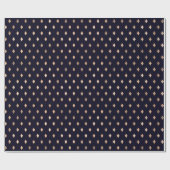 Papier Cadeau Motif d'or de la marine classique (Plat)