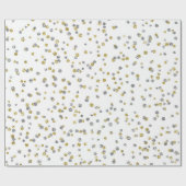Papier Cadeau motif d'or en argent mignon Nouvel An (Plat)