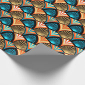 Papier Cadeau Motif d'or feuille en palmier géométrique Art Déco (Coin)