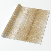 Papier Cadeau motif d'or floral (Déroulé)