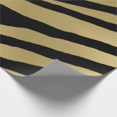 Papier Cadeau Motif d'or métallique Zebra (Coin)