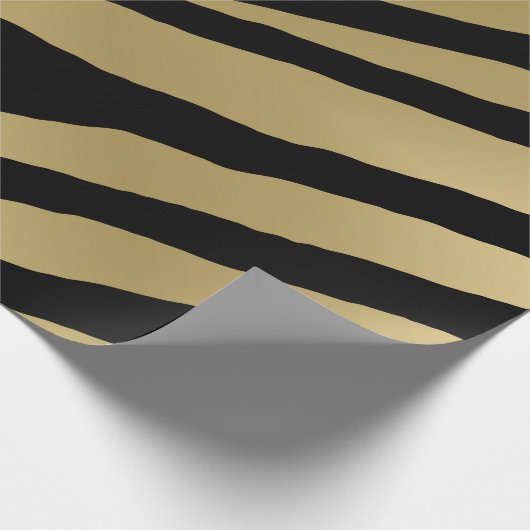 Papier Cadeau Motif d'or métallique Zebra (Coin)