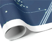 Papier Cadeau motif d'ordinateur de carte de circuits électroniq (Coin rond)