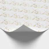 Papier Cadeau Motif doré d'art de calligraphie florale (Coin)