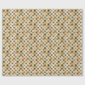 Papier Cadeau Motif doré de Noël (Plat)