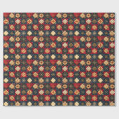 Papier Cadeau Motif doré de Noël (Plat)