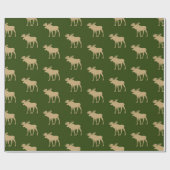 Papier Cadeau Motif d'orignal rustique (Plat)