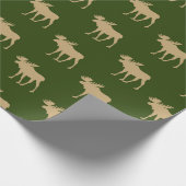 Papier Cadeau Motif d'orignal rustique (Coin)