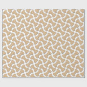 Papier Cadeau Motif d'os de chien Biscuit (Plat)