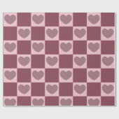 Papier Cadeau Motif double coeur Rose (Plat)
