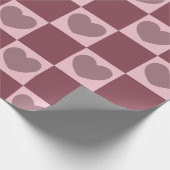 Papier Cadeau Motif double coeur Rose (Coin)